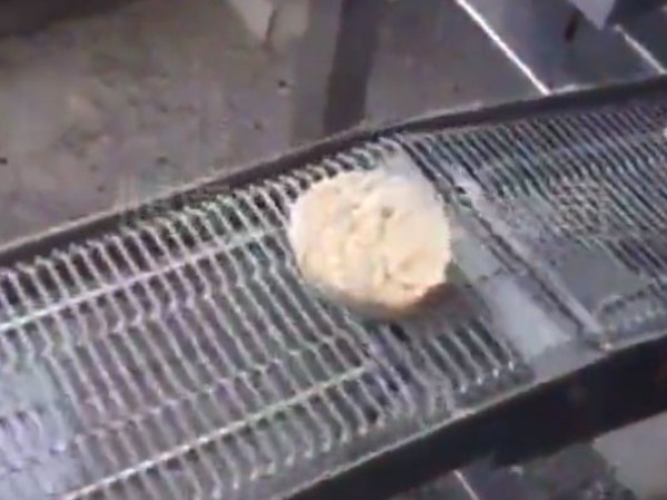 Assembly line of hamburger meatloaf